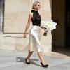 image:imageDREAM PAIRS Tiffany Womens Classic Elegant Versatile Low Stiletto Heel Dress Platform Pumps ShoesBlackNubuck