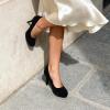 image:imageDREAM PAIRS Tiffany Womens Classic Elegant Versatile Low Stiletto Heel Dress Platform Pumps ShoesBlackNubuck
