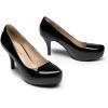 image:imageDREAM PAIRS Tiffany Womens Classic Elegant Versatile Low Stiletto Heel Dress Platform Pumps ShoesBlackPat
