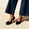 image:imageDREAM PAIRS Tiffany Womens Classic Elegant Versatile Low Stiletto Heel Dress Platform Pumps ShoesBlackSuede