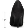 image:imageDREAM PAIRS Tiffany Womens Classic Elegant Versatile Low Stiletto Heel Dress Platform Pumps ShoesBlackSuede