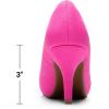 image:imageDREAM PAIRS Tiffany Womens Classic Elegant Versatile Low Stiletto Heel Dress Platform Pumps ShoesFuchsiaSuede