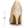 image:imageDREAM PAIRS Tiffany Womens Classic Elegant Versatile Low Stiletto Heel Dress Platform Pumps ShoesGold