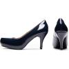 image:imageDREAM PAIRS Tiffany Womens Classic Elegant Versatile Low Stiletto Heel Dress Platform Pumps ShoesNavyPat