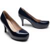 image:imageDREAM PAIRS Tiffany Womens Classic Elegant Versatile Low Stiletto Heel Dress Platform Pumps ShoesNavyPat