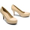 image:imageDREAM PAIRS Tiffany Womens Classic Elegant Versatile Low Stiletto Heel Dress Platform Pumps ShoesNudePat