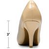 image:imageDREAM PAIRS Tiffany Womens Classic Elegant Versatile Low Stiletto Heel Dress Platform Pumps ShoesNudePat