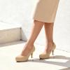 image:imageDREAM PAIRS Tiffany Womens Classic Elegant Versatile Low Stiletto Heel Dress Platform Pumps ShoesNudePat