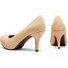 image:imageDREAM PAIRS Tiffany Womens Classic Elegant Versatile Low Stiletto Heel Dress Platform Pumps ShoesNudeSuede