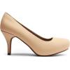 image:imageDREAM PAIRS Tiffany Womens Classic Elegant Versatile Low Stiletto Heel Dress Platform Pumps ShoesNudeSuede
