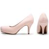 image:imageDREAM PAIRS Tiffany Womens Classic Elegant Versatile Low Stiletto Heel Dress Platform Pumps ShoesPinkSuede