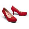 image:imageDREAM PAIRS Tiffany Womens Classic Elegant Versatile Low Stiletto Heel Dress Platform Pumps ShoesRed