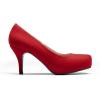 image:imageDREAM PAIRS Tiffany Womens Classic Elegant Versatile Low Stiletto Heel Dress Platform Pumps ShoesRed