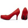 image:imageDREAM PAIRS Tiffany Womens Classic Elegant Versatile Low Stiletto Heel Dress Platform Pumps ShoesRed