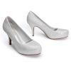 image:imageDREAM PAIRS Tiffany Womens Classic Elegant Versatile Low Stiletto Heel Dress Platform Pumps ShoesSilver