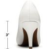 image:imageDREAM PAIRS Tiffany Womens Classic Elegant Versatile Low Stiletto Heel Dress Platform Pumps ShoesWhitePu