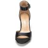 image:imageDREAM PAIRS Women Chunky Block Heels Open Toe Ankle Strap Buckle Comfortable Heeled Sandals Wedding Party Dress ShoesBlackPu