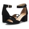image:imageDREAM PAIRS Women Chunky Block Heels Open Toe Ankle Strap Buckle Comfortable Heeled Sandals Wedding Party Dress ShoesBlackSuede
