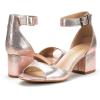 image:imageDREAM PAIRS Women Chunky Block Heels Open Toe Ankle Strap Buckle Comfortable Heeled Sandals Wedding Party Dress ShoesChampagne Pearl