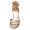 image:imageDREAM PAIRS Women Chunky Block Heels Open Toe Ankle Strap Buckle Comfortable Heeled Sandals Wedding Party Dress ShoesGold Glitter