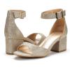 image:imageDREAM PAIRS Women Chunky Block Heels Open Toe Ankle Strap Buckle Comfortable Heeled Sandals Wedding Party Dress ShoesGoldGlitter
