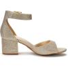 image:imageDREAM PAIRS Women Chunky Block Heels Open Toe Ankle Strap Buckle Comfortable Heeled Sandals Wedding Party Dress ShoesGoldGlitter