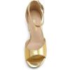 image:imageDREAM PAIRS Women Chunky Block Heels Open Toe Ankle Strap Buckle Comfortable Heeled Sandals Wedding Party Dress ShoesGoldmetallic