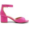 image:imageDREAM PAIRS Women Chunky Block Heels Open Toe Ankle Strap Buckle Comfortable Heeled Sandals Wedding Party Dress ShoesHot Pinksuede