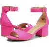 image:imageDREAM PAIRS Women Chunky Block Heels Open Toe Ankle Strap Buckle Comfortable Heeled Sandals Wedding Party Dress ShoesHot Pinksuede