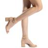 image:imageDREAM PAIRS Women Chunky Block Heels Open Toe Ankle Strap Buckle Comfortable Heeled Sandals Wedding Party Dress ShoesNude Suede