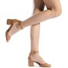 image:imageDREAM PAIRS Women Chunky Block Heels Open Toe Ankle Strap Buckle Comfortable Heeled Sandals Wedding Party Dress ShoesNudePu