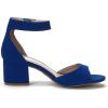 image:imageDREAM PAIRS Women Chunky Block Heels Open Toe Ankle Strap Buckle Comfortable Heeled Sandals Wedding Party Dress ShoesRoyalBlue