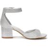 image:imageDREAM PAIRS Women Chunky Block Heels Open Toe Ankle Strap Buckle Comfortable Heeled Sandals Wedding Party Dress ShoesSilverGlitter