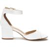 image:imageDREAM PAIRS Women Chunky Block Heels Open Toe Ankle Strap Buckle Comfortable Heeled Sandals Wedding Party Dress ShoesWhite Polyurethane