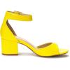image:imageDREAM PAIRS Women Chunky Block Heels Open Toe Ankle Strap Buckle Comfortable Heeled Sandals Wedding Party Dress ShoesYellow Polyurethane