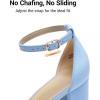 image:imageDREAM PAIRS Womens Chunk Low Heel Pump SandalsBabyBlueSuede