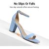 image:imageDREAM PAIRS Womens Chunk Low Heel Pump SandalsBabyBlueSuede