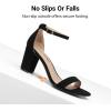 image:imageDREAM PAIRS Womens Chunk Low Heel Pump SandalsBlackNubuck