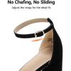 image:imageDREAM PAIRS Womens Chunk Low Heel Pump SandalsBlackNubuck