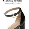 image:imageDREAM PAIRS Womens Chunk Low Heel Pump SandalsBlackPu