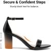 image:imageDREAM PAIRS Womens Chunk Low Heel Pump SandalsBlackPu