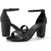 image:imageDREAM PAIRS Womens Chunk Low Heel Pump SandalsBlackRhinestone