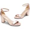 image:imageDREAM PAIRS Womens Chunk Low Heel Pump SandalsChampagne