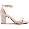 image:imageDREAM PAIRS Womens Chunk Low Heel Pump SandalsChampagnesatin