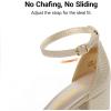 image:imageDREAM PAIRS Womens Chunk Low Heel Pump SandalsGoldGlitter