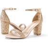 image:imageDREAM PAIRS Womens Chunk Low Heel Pump SandalsGoldRhinestone