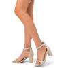 image:imageDREAM PAIRS Womens Chunk Low Heel Pump SandalsGoldrhinestone