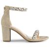 image:imageDREAM PAIRS Womens Chunk Low Heel Pump SandalsGoldrhinestone