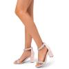 image:imageDREAM PAIRS Womens Chunk Low Heel Pump SandalsNude Pinksatin