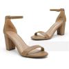 image:imageDREAM PAIRS Womens Chunk Low Heel Pump SandalsNude Pu